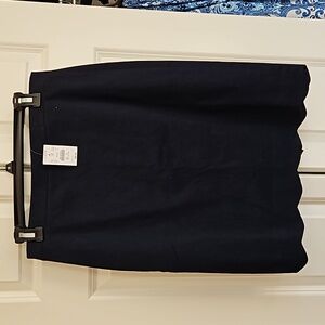 J. Crew navy skirt with scalloped hem. Size 4